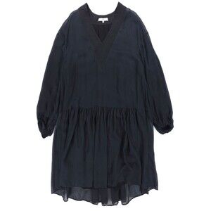 NEW Tibi Silk Spring Gauze V-Neck Long-Sleeve Dress Tunic Mini Cottagecore Boho